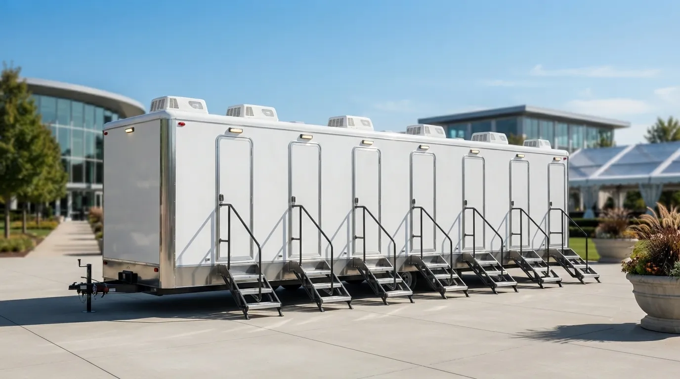 8 Stall Restroom Trailer in Fountainebleau, FL
